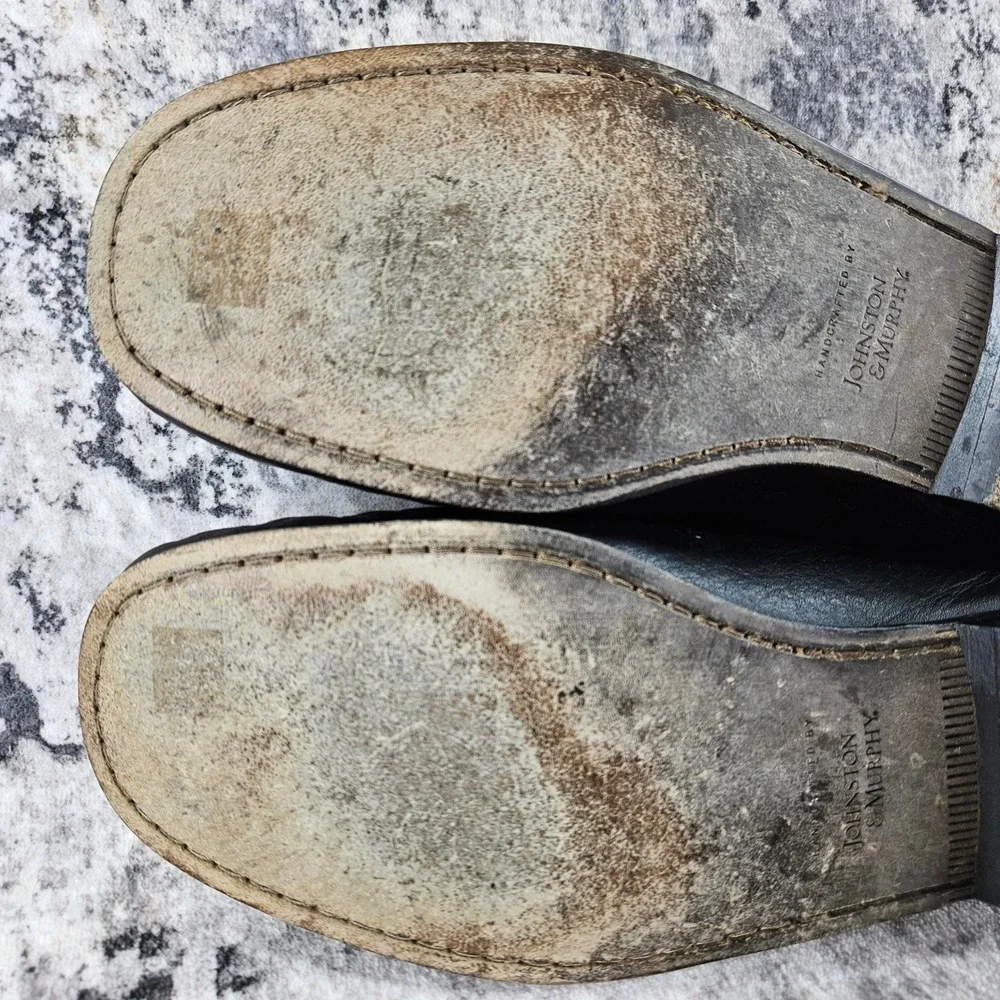 Johnston & Murphy Leather Tassel‎ Loafer Dress Shoes Mens 11 Slip On Loafers